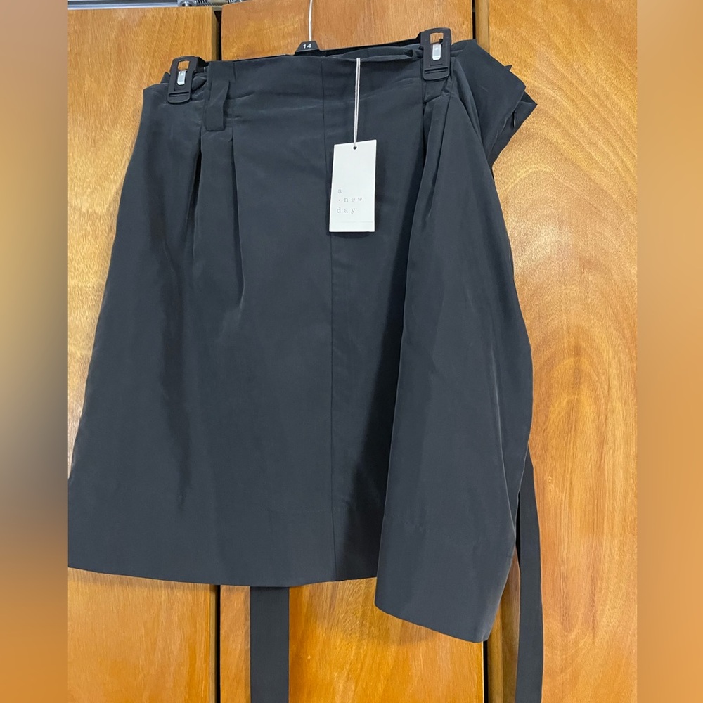 Black suede-like skirt- brand new with tags!!